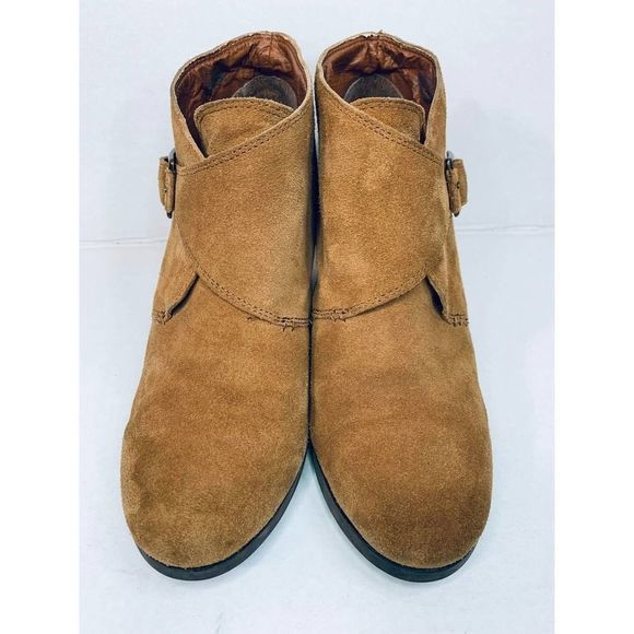 Lucky Brand‎ Women Honey Brown Wedge Slip Boot  7.5 - Picture 1 of 7